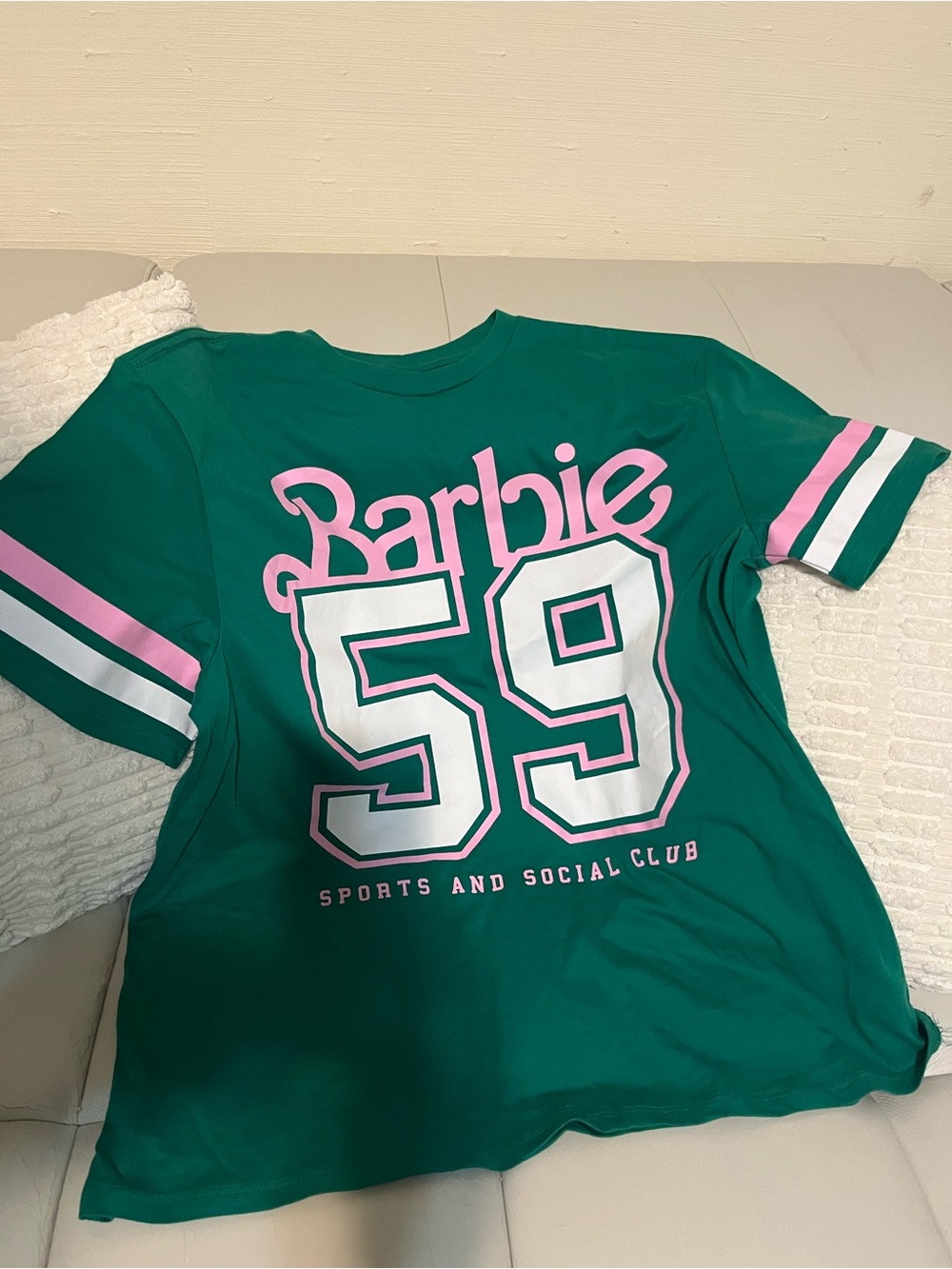 Barbie 59 Green Graphic Tee NWOT size M (8/10)